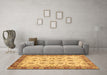 Machine Washable Abstract Brown Modern Rug in a Living Room,, wshabs719brn