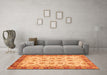 Machine Washable Abstract Orange Modern Area Rugs in a Living Room, wshabs719org