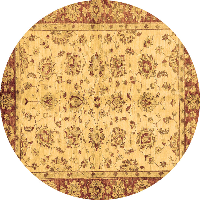 Round Machine Washable Abstract Brown Modern Rug, wshabs719brn