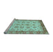 Sideview of Machine Washable Abstract Light Blue Modern Rug, wshabs719lblu