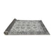 Sideview of Abstract Gray Modern Rug, abs719gry