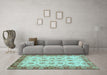 Machine Washable Abstract Light Blue Modern Rug in a Living Room, wshabs719lblu