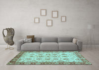 Machine Washable Abstract Light Blue Modern Rug, wshabs719lblu