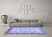 Machine Washable Abstract Blue Modern Rug in a Living Room, wshabs719blu