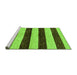 Sideview of Machine Washable Abstract Green Modern Area Rugs, wshabs71grn