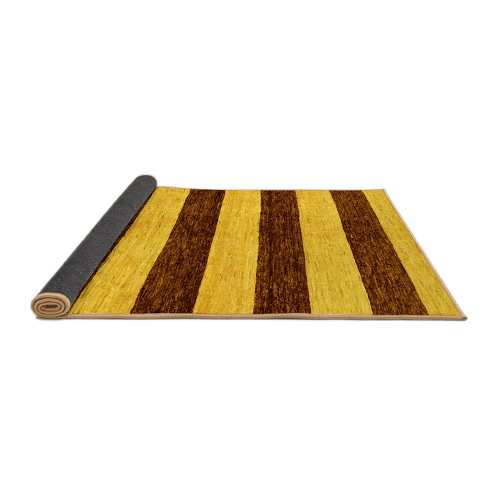 Sideview of Abstract Yellow Modern Rug, abs71yw