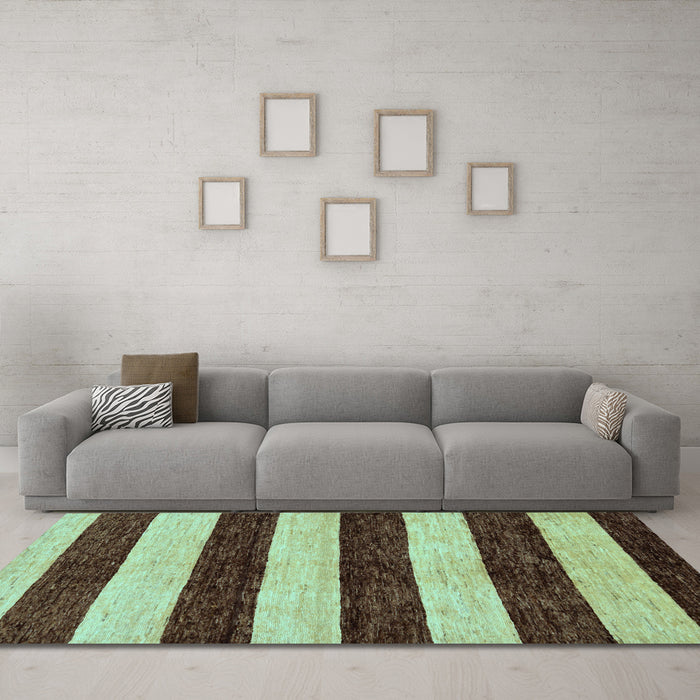 Machine Washable Abstract Light Blue Modern Rug in a Living Room, wshabs71lblu