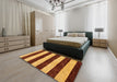 Abstract Orange Modern Rug in a Bedroom, abs71