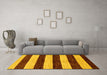 Machine Washable Abstract Yellow Modern Rug in a Living Room, wshabs71yw