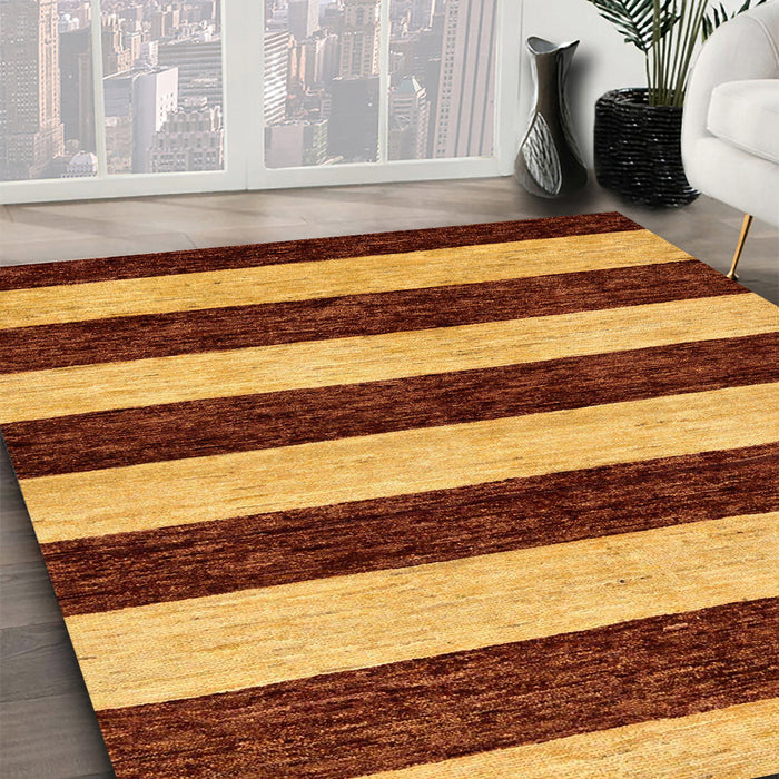 Abstract Orange Modern Rug in Family Room, abs71
