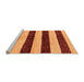 Sideview of Machine Washable Abstract Orange Modern Area Rugs, wshabs71org