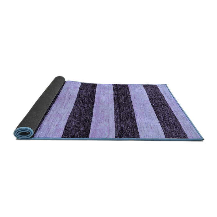 Sideview of Abstract Blue Modern Rug, abs71blu