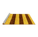 Sideview of Machine Washable Abstract Yellow Modern Rug, wshabs71yw