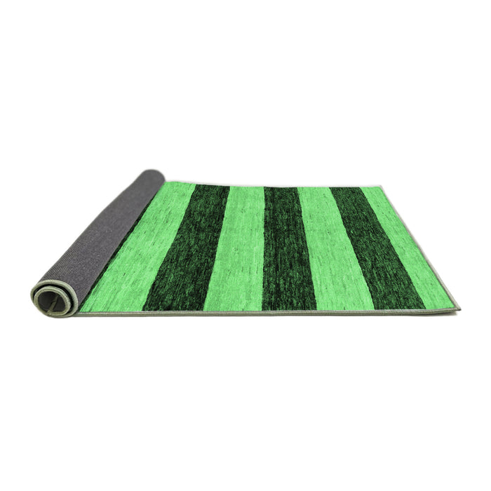 Sideview of Abstract Emerald Green Modern Rug, abs71emgrn