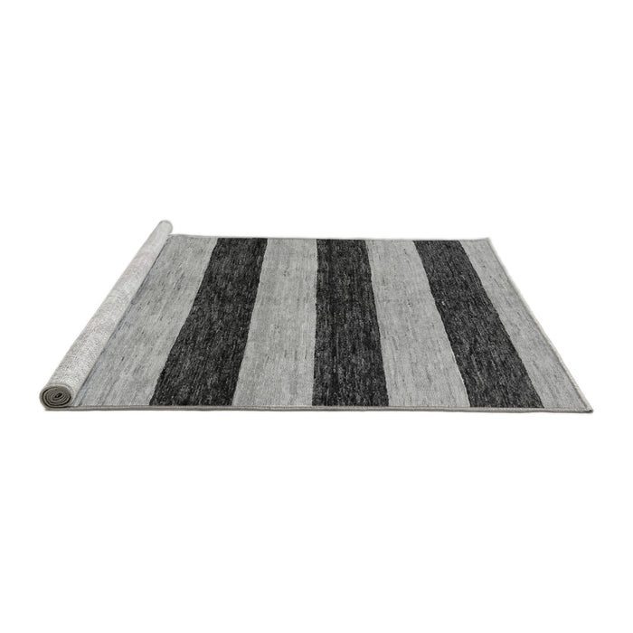 Sideview of Machine Washable Abstract Gray Modern Rug, wshabs71gry
