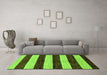 Machine Washable Abstract Green Modern Area Rugs in a Living Room,, wshabs71grn