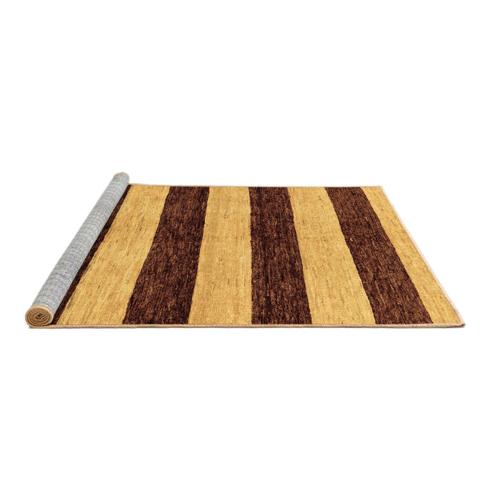 Sideview of Machine Washable Abstract Brown Modern Rug, wshabs71brn