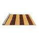 Sideview of Machine Washable Abstract Brown Modern Rug, wshabs71brn