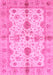 Machine Washable Oriental Pink Traditional Rug, wshabs720pnk