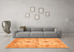 Machine Washable Oriental Orange Traditional Area Rugs in a Living Room, wshabs720org