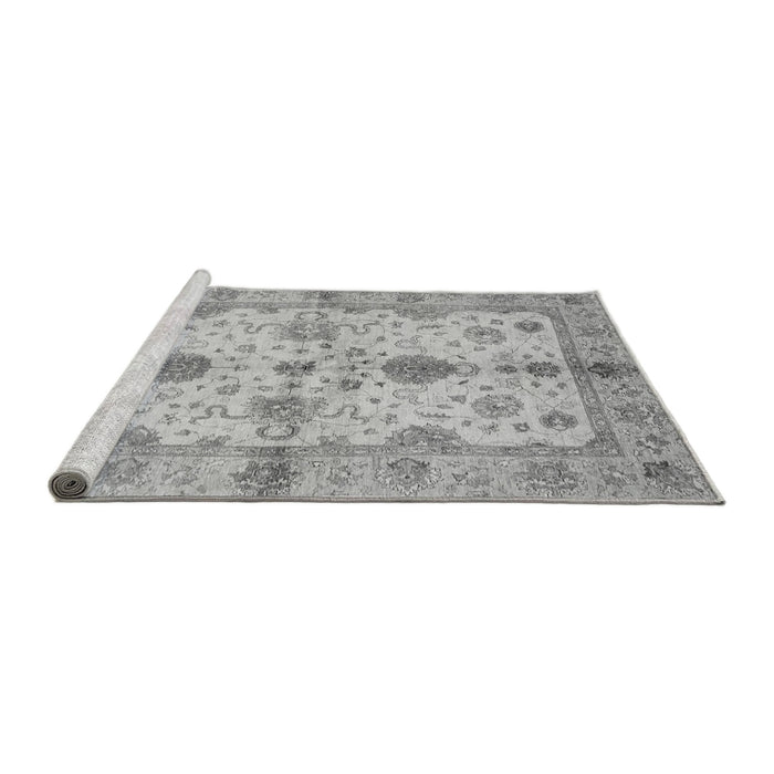 Sideview of Machine Washable Oriental Gray Traditional Rug, wshabs720gry