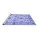 Sideview of Machine Washable Oriental Blue Traditional Rug, wshabs720blu