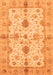 Machine Washable Oriental Orange Traditional Area Rugs, wshabs720org