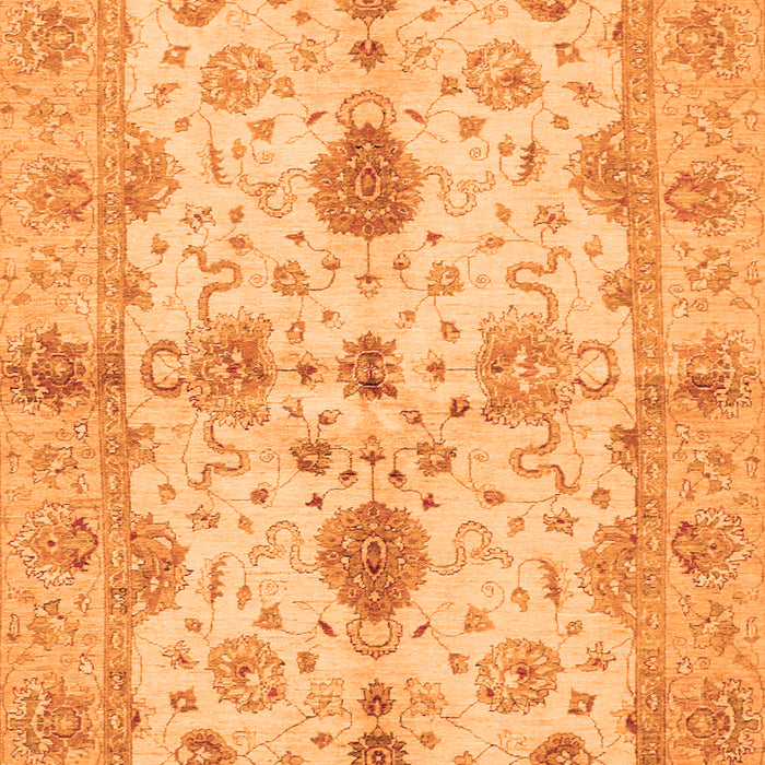Machine Washable Oriental Orange Traditional Area Rugs, wshabs720org