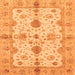 Square Oriental Orange Traditional Rug, abs720org