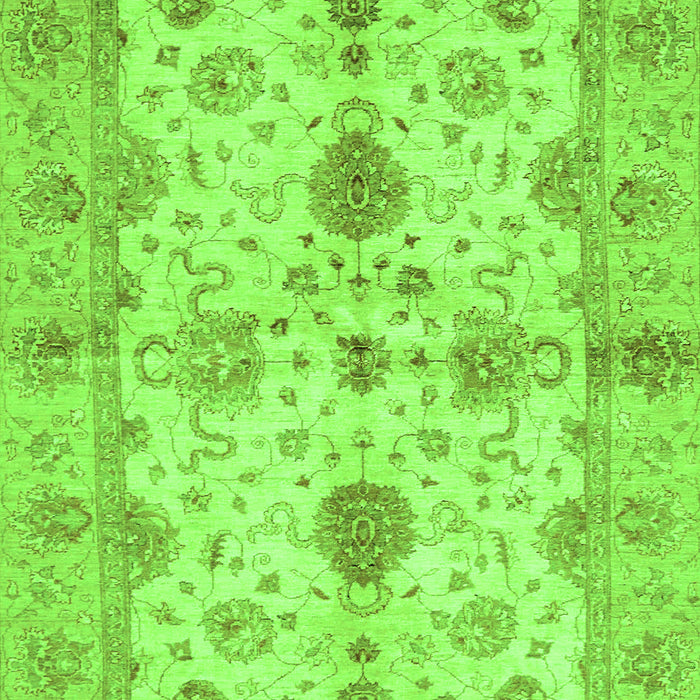 Machine Washable Oriental Green Traditional Area Rugs, wshabs720grn