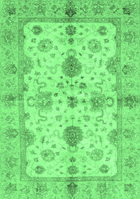 Oriental Emerald Green Traditional Rug, abs720emgrn