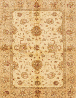 Abstract Chrome Gold Yellow Oriental Rug, abs720