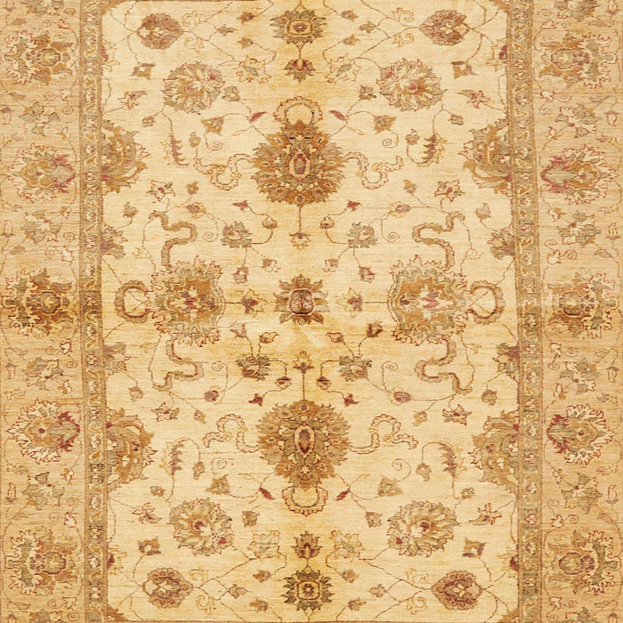 Abstract Chrome Gold Yellow Oriental Rug, abs720