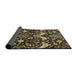 Sideview of Abstract Metallic Gold Modern Rug, abs721