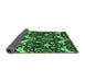 Sideview of Abstract Emerald Green Modern Rug, abs721emgrn