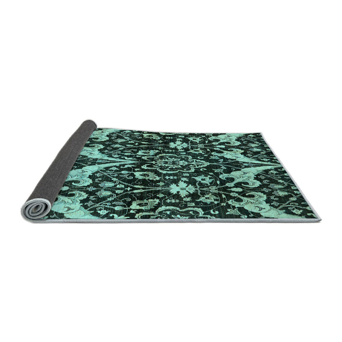 Sideview of Abstract Light Blue Modern Rug, abs721lblu