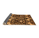 Sideview of Abstract Orange Modern Rug, abs721org