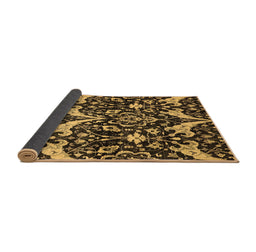 Sideview of Abstract Brown Modern Rug, abs721brn