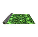 Sideview of Abstract Green Modern Rug, abs721grn