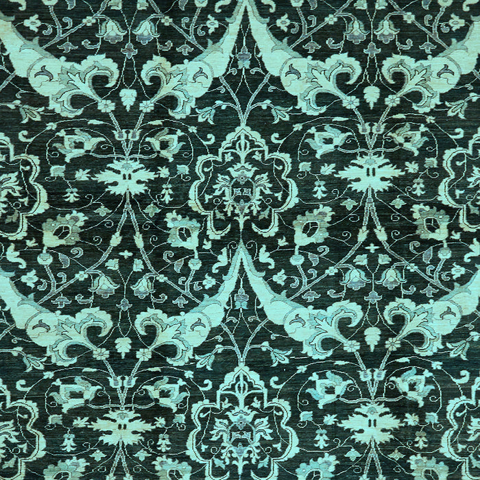 Square Abstract Light Blue Modern Rug, abs721lblu