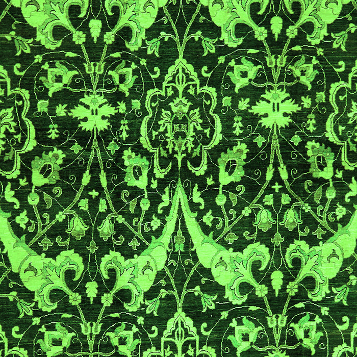 Machine Washable Abstract Green Modern Area Rugs, wshabs721grn