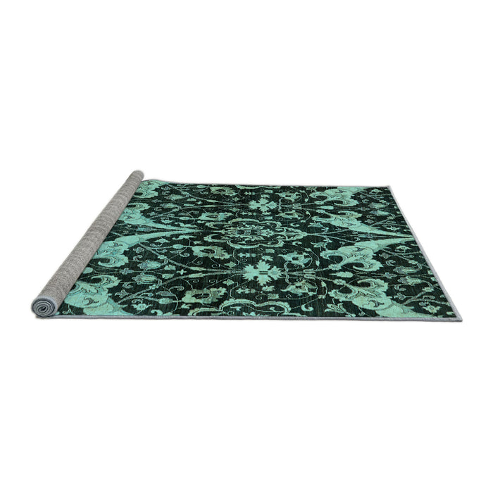 Sideview of Machine Washable Abstract Light Blue Modern Rug, wshabs721lblu