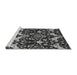 Sideview of Machine Washable Abstract Gray Modern Rug, wshabs721gry