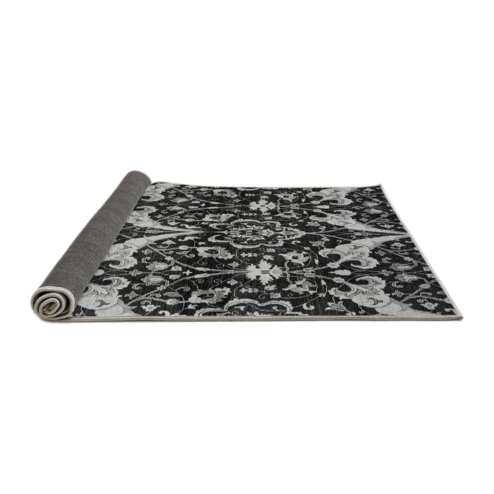 Sideview of Abstract Gray Modern Rug, abs721gry