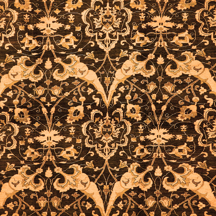 Square Abstract Orange Modern Rug, abs721org
