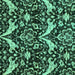 Square Machine Washable Abstract Turquoise Modern Area Rugs, wshabs721turq