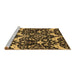 Sideview of Machine Washable Abstract Brown Modern Rug, wshabs721brn