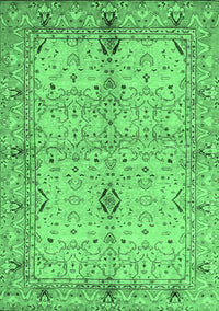 Oriental Emerald Green Traditional Rug, abs722emgrn