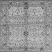 Square Oriental Gray Traditional Rug, abs722gry