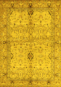 Oriental Yellow Traditional Rug, abs722yw